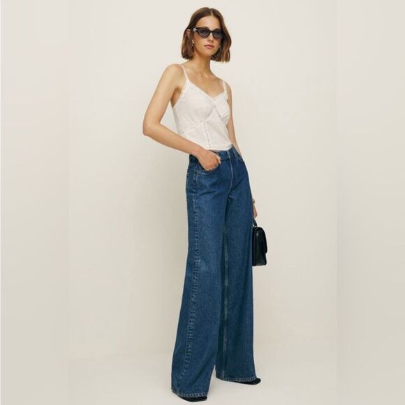 Reformation Christa Camisole in white at Nordstroms Size 12 NEW $128 - Picture 2 of 6